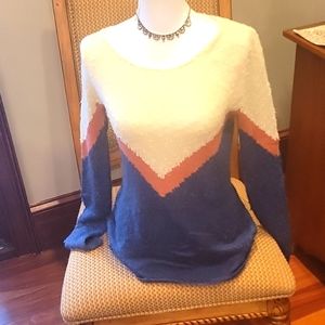 Pink Rose popcorn sweater medium